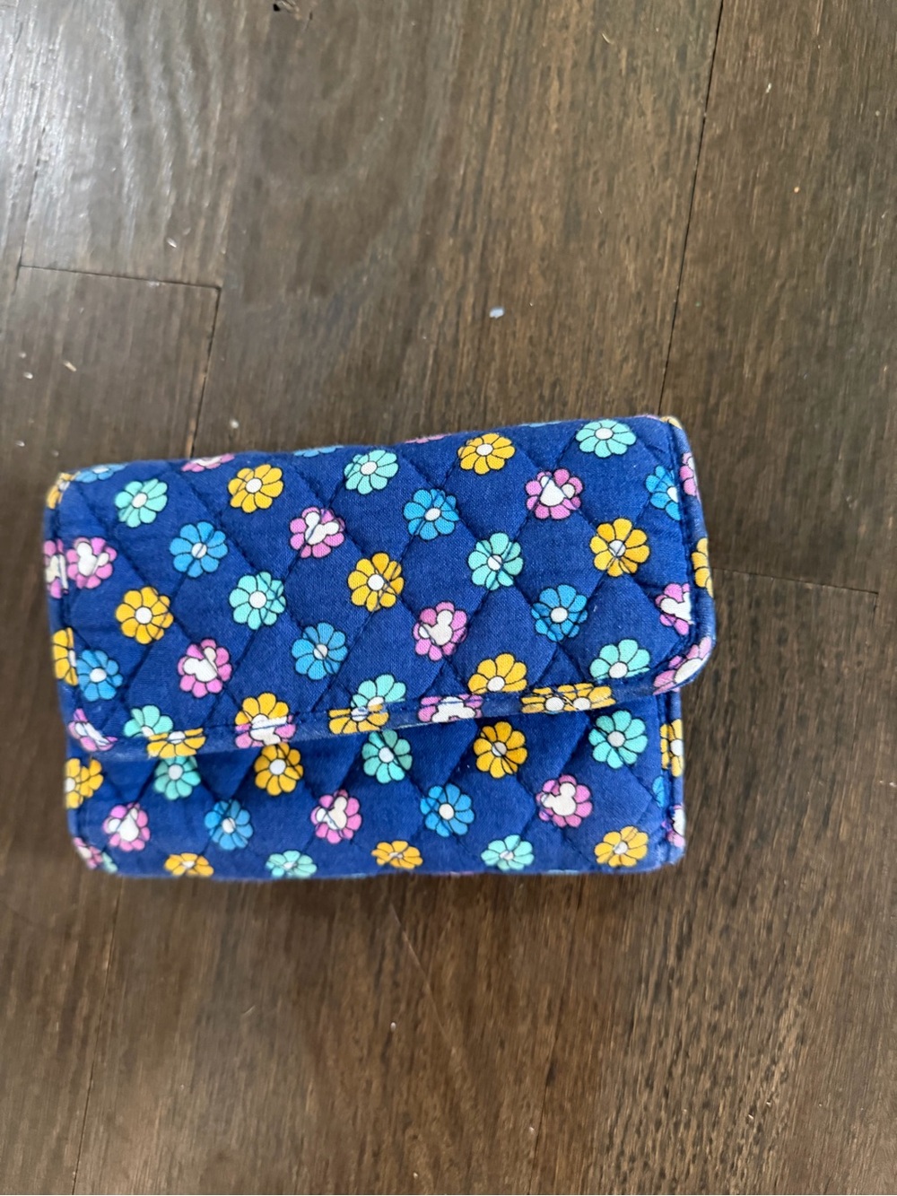 Disney Vera Bradley Navy Floral Crossbody Bag with wallet - Picture 4 of 5